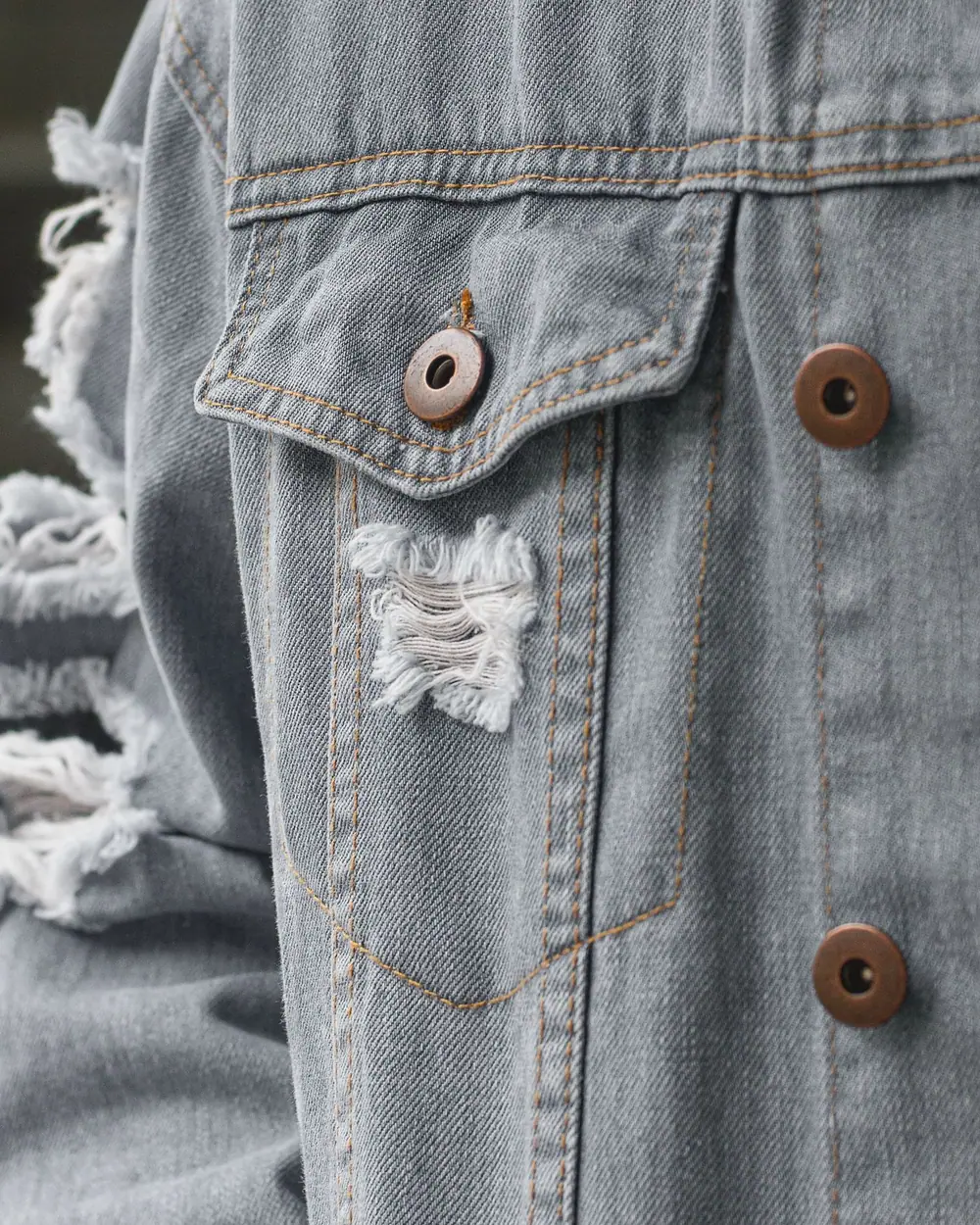 Custom Distressed embroidery